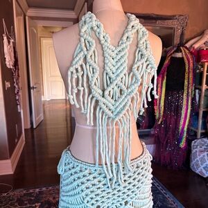 Original GoodVibeGoda Handmade Macramé Headpiece Hair Accessory